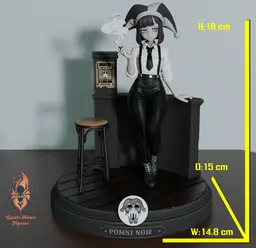 Pomni Noir | The Amazing Digital Circus Fan Art 3d model