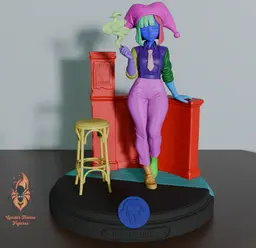 Pomni Noir | The Amazing Digital Circus Fan Art 3d model