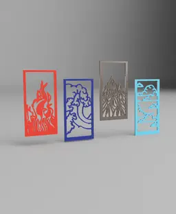 Decorative paintings 3d model