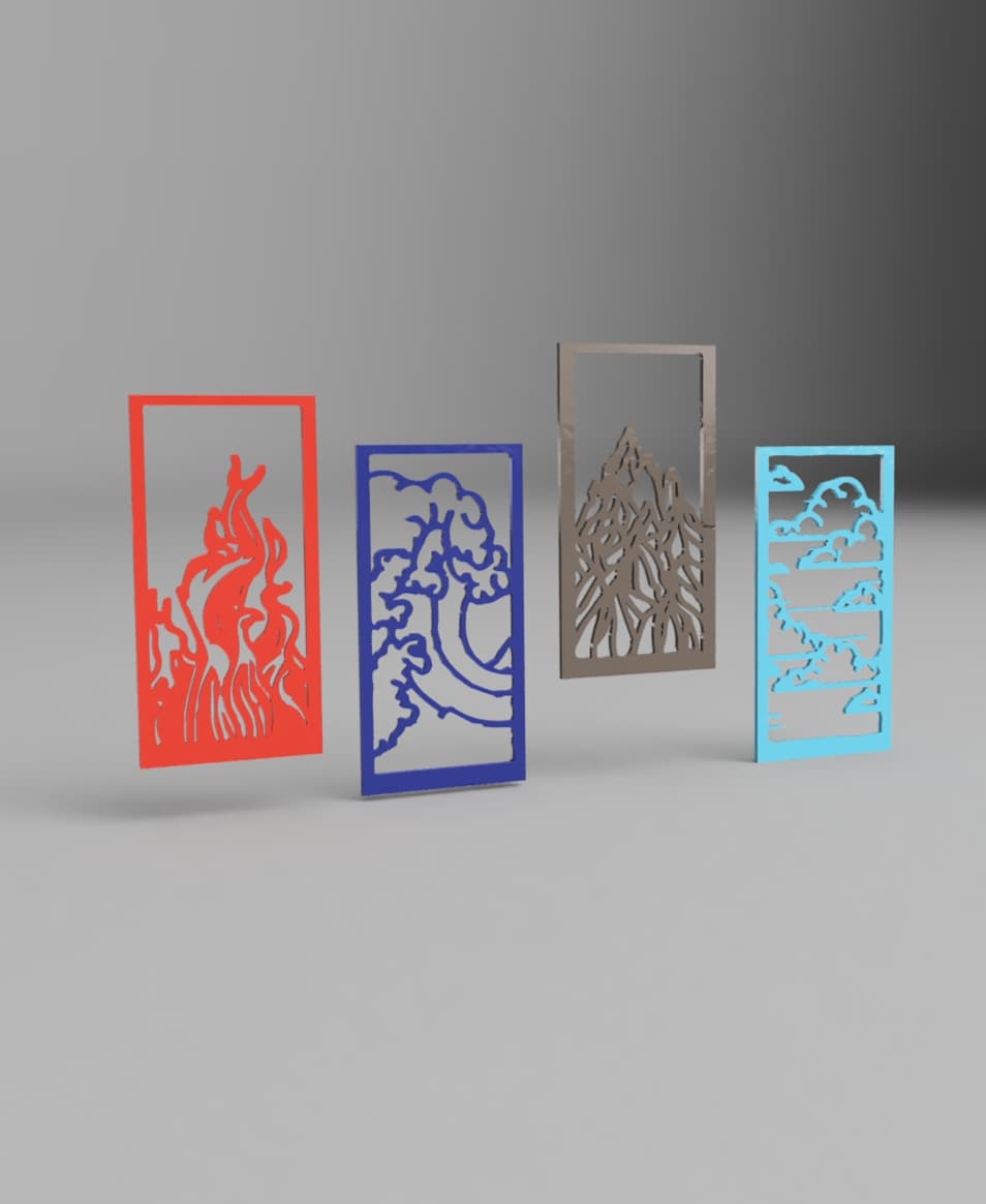 Decorative paintings 3d model