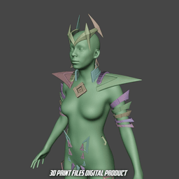Red Witch Accessories Cosplay Set Marvel Rivals 3d model