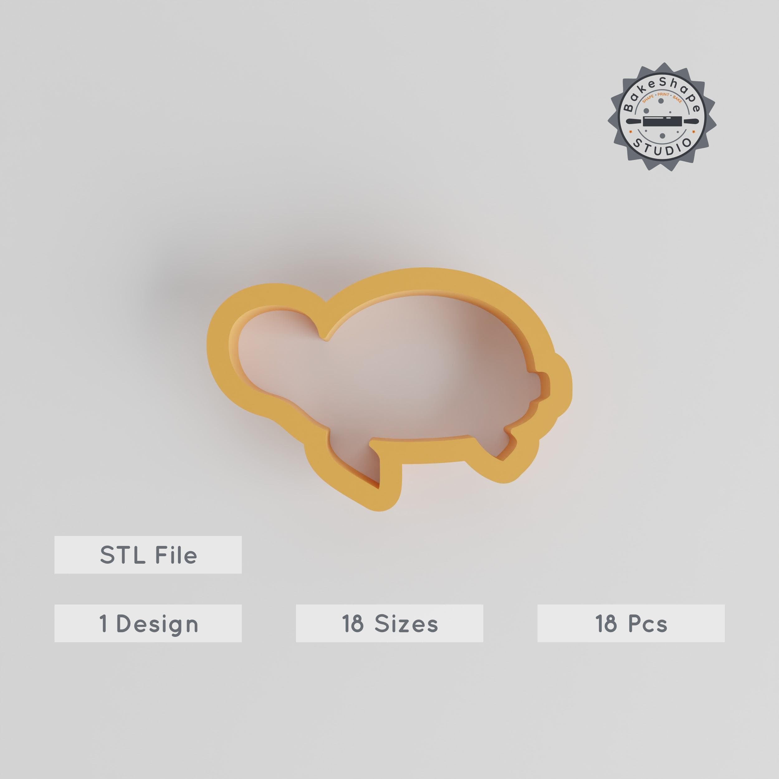 Turtle Shape Cutter Set, 18 Sizes, Perfect for Cookies, Fondant & Clay, Wildlife Sea Reptile Design STL Files PRODUCT_1300 3d model
