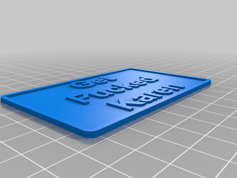 The Get F*cked Karen Card 3d model
