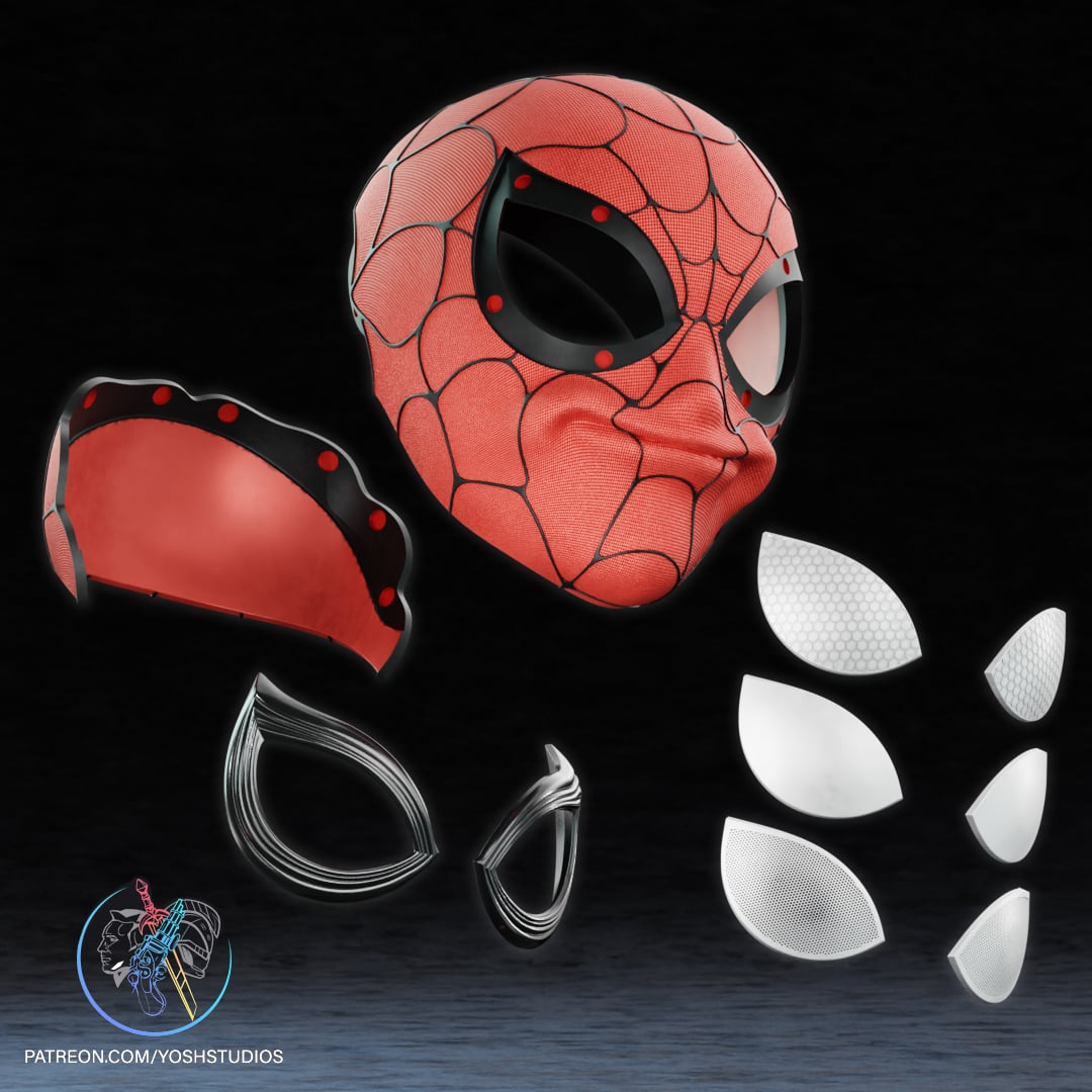 Derpy Spider-Man Mask 3D Printer File STL 3d model