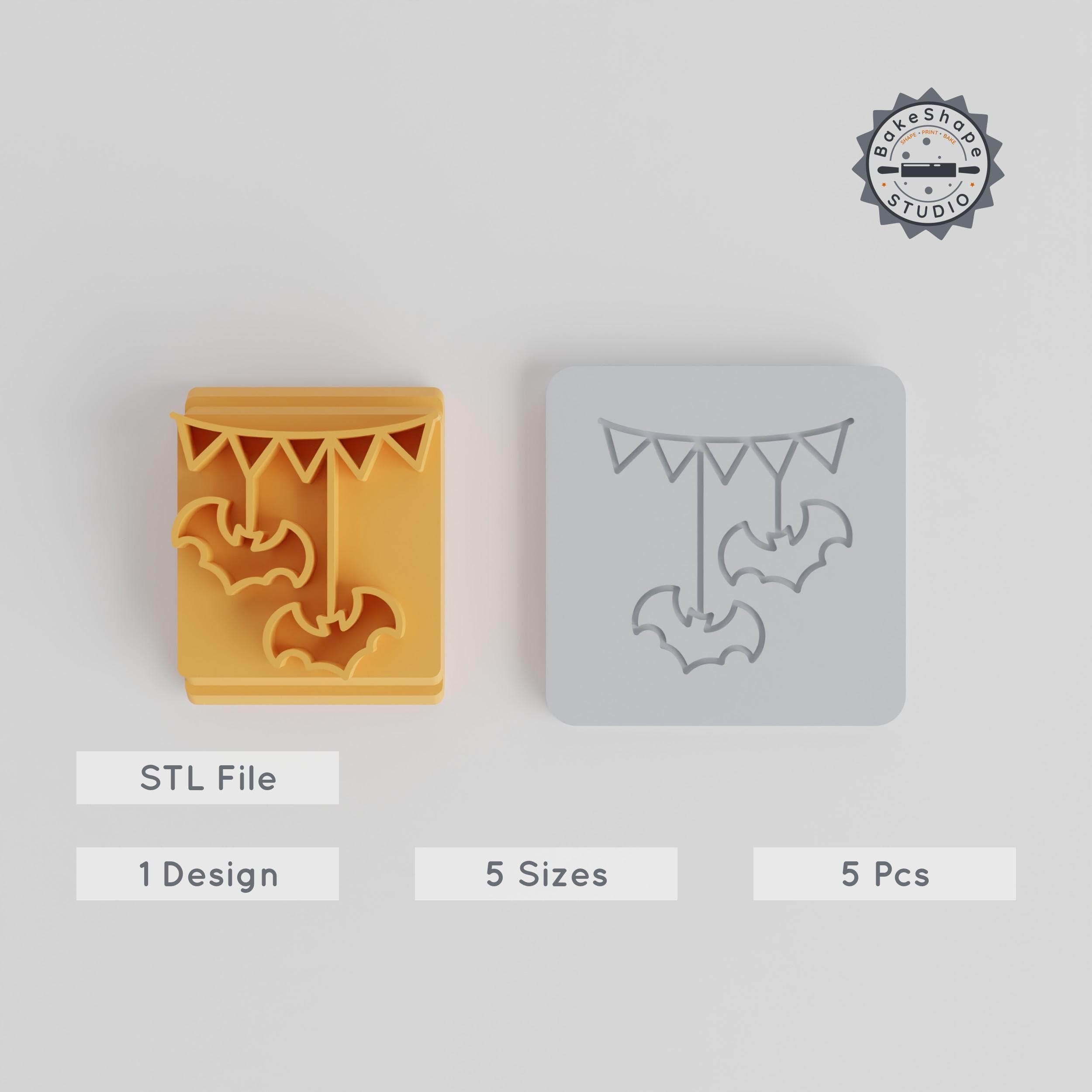 Halloween Decorations Stamp Tile Set, 5 Sizes, 20-40mm, Perfect for Clay, Cookies, Fondant & More PRODUCT_4097 3d model