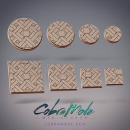 Temple Parquet Floor Base Pack (8pcs) - Round and Square Versions 3d model