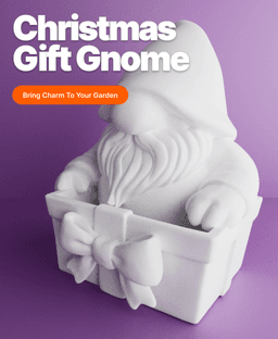 Christmas Gift Gnome – 3D Printable Holiday Figurine 3d model