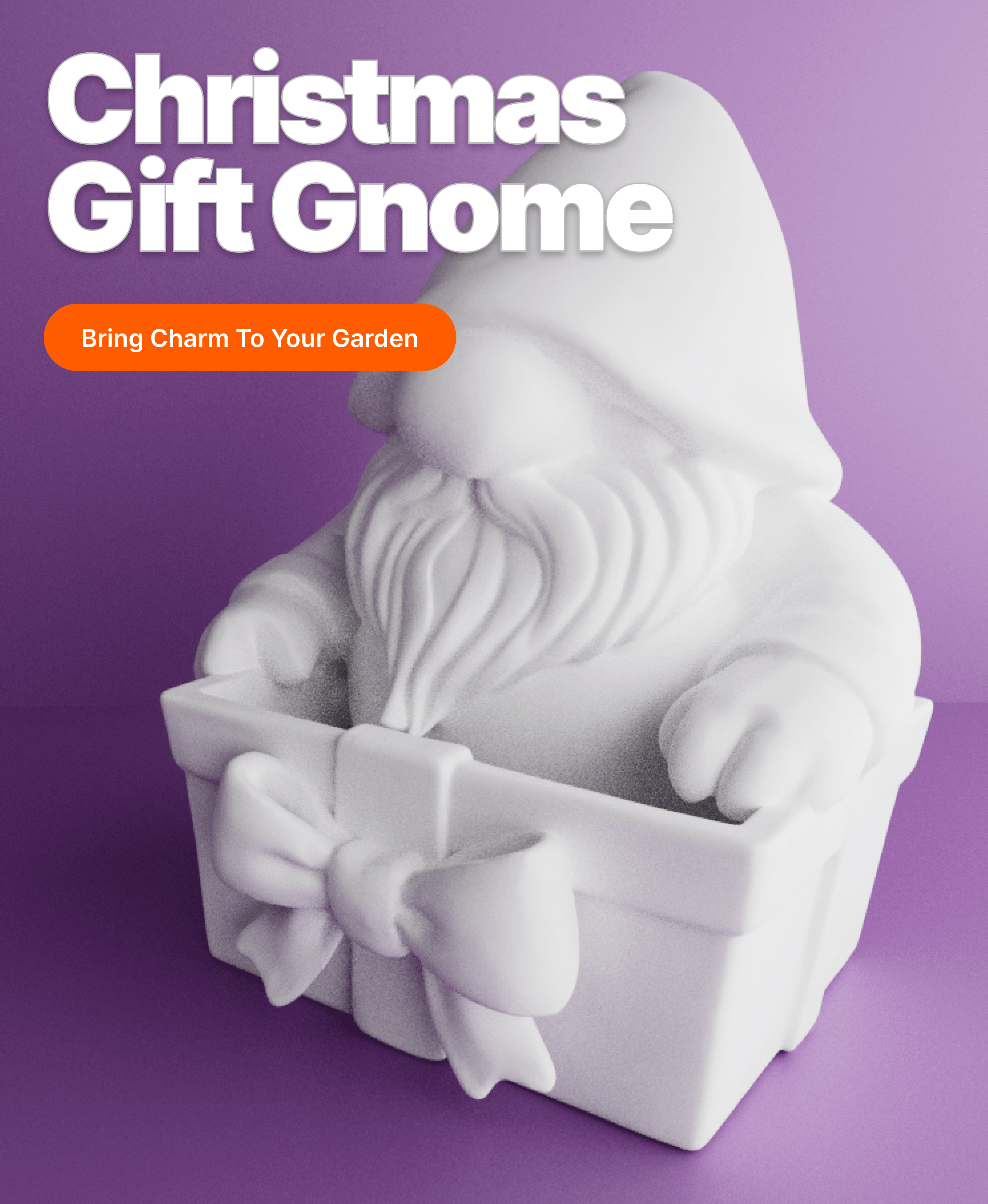 Christmas Gift Gnome – 3D Printable Holiday Figurine 3d model