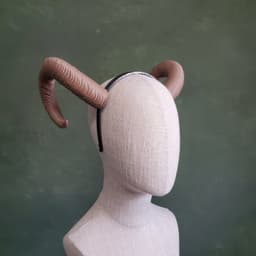 Celine | Medium Curled Horns 3d model
