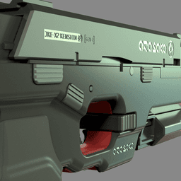 JKE-X2 Kenshin Pistol Replica Model Cyberpunk 2077 3d model