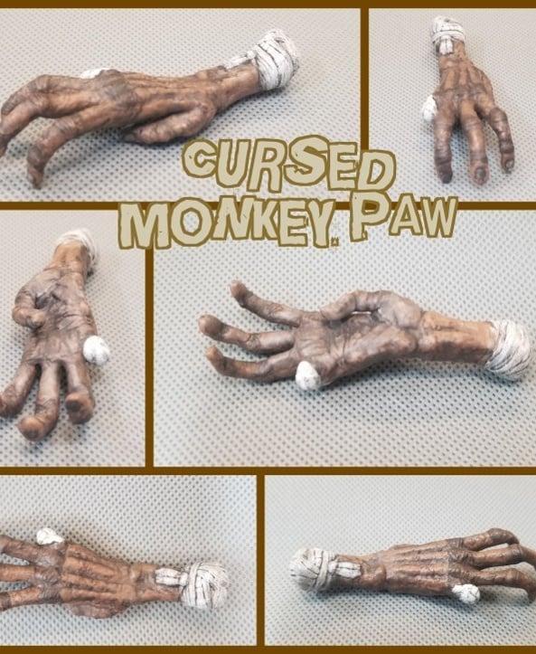 Cursed Monkey Paw Charm or Necklace 3d model