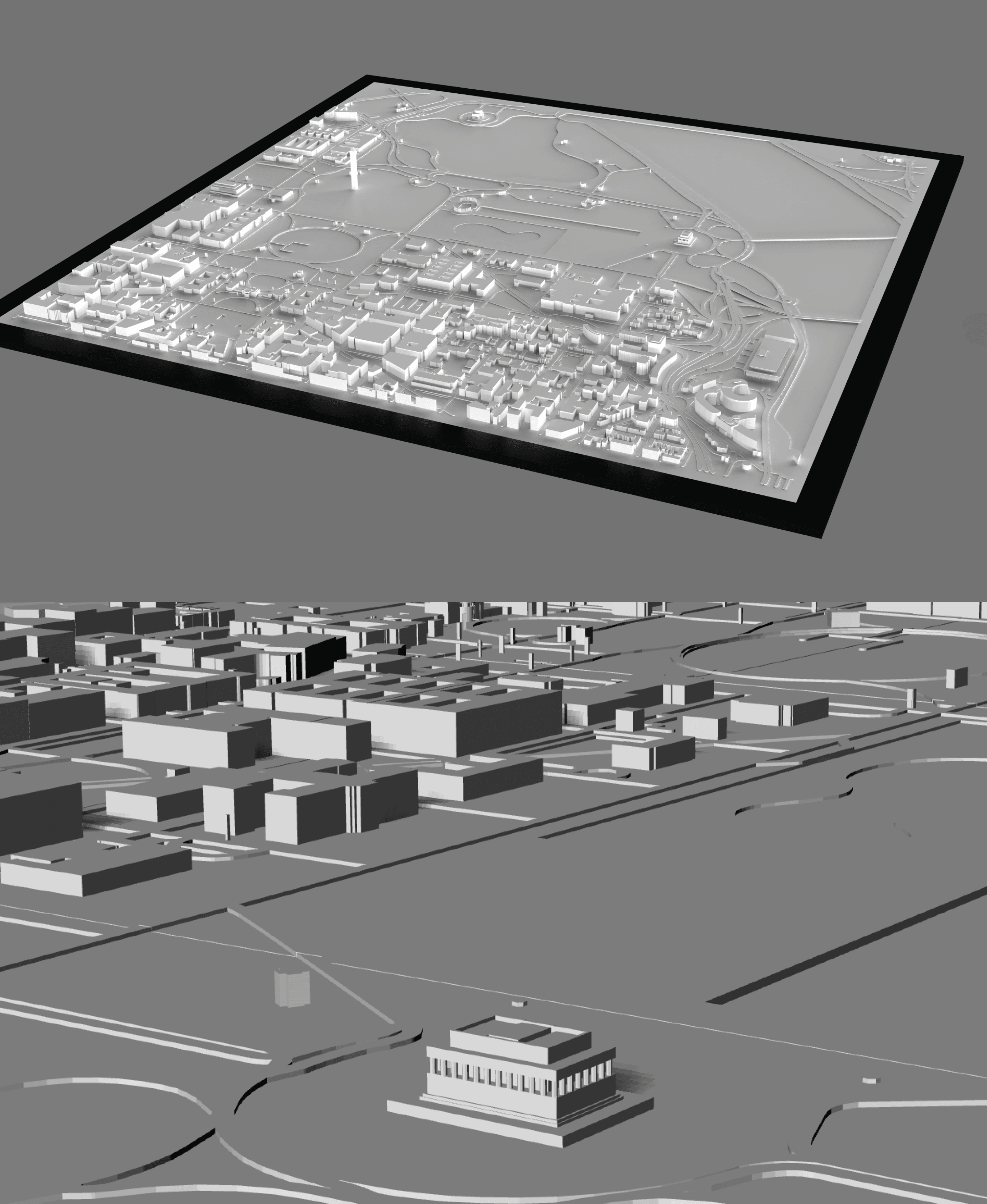 WASHINGTON D.C, Skyline 3d map 3d model