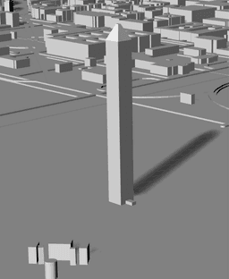 WASHINGTON D.C, Skyline 3d map 3d model
