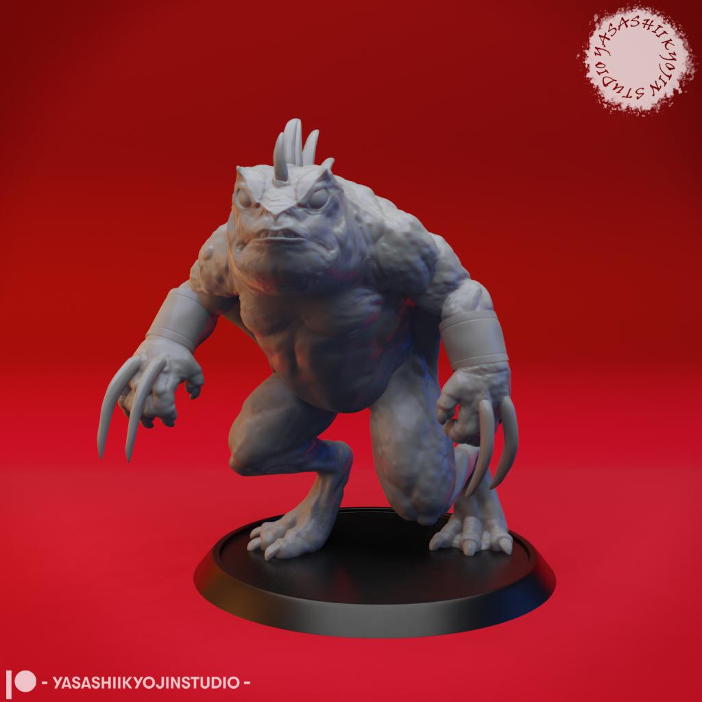 Slaad (Gray) - Tabletop Miniature (Pre-Supported) 3d model