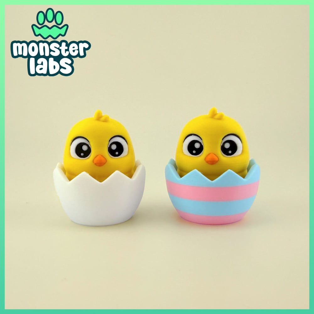 Hatchling: Chick Fidget Clicker Keychain 3d model