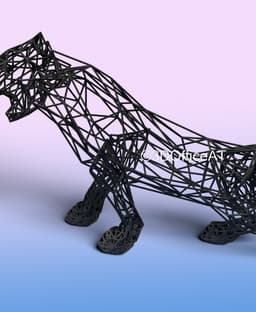 Jaguar Wire Art 3d model