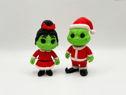 \Introducing Mr. & Mrs. Grinch Flexi – A Whoville Holiday Duo! 3d model