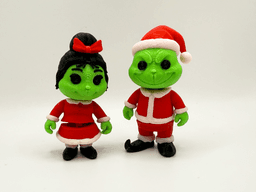 \Introducing Mr. & Mrs. Grinch Flexi – A Whoville Holiday Duo! 3d model