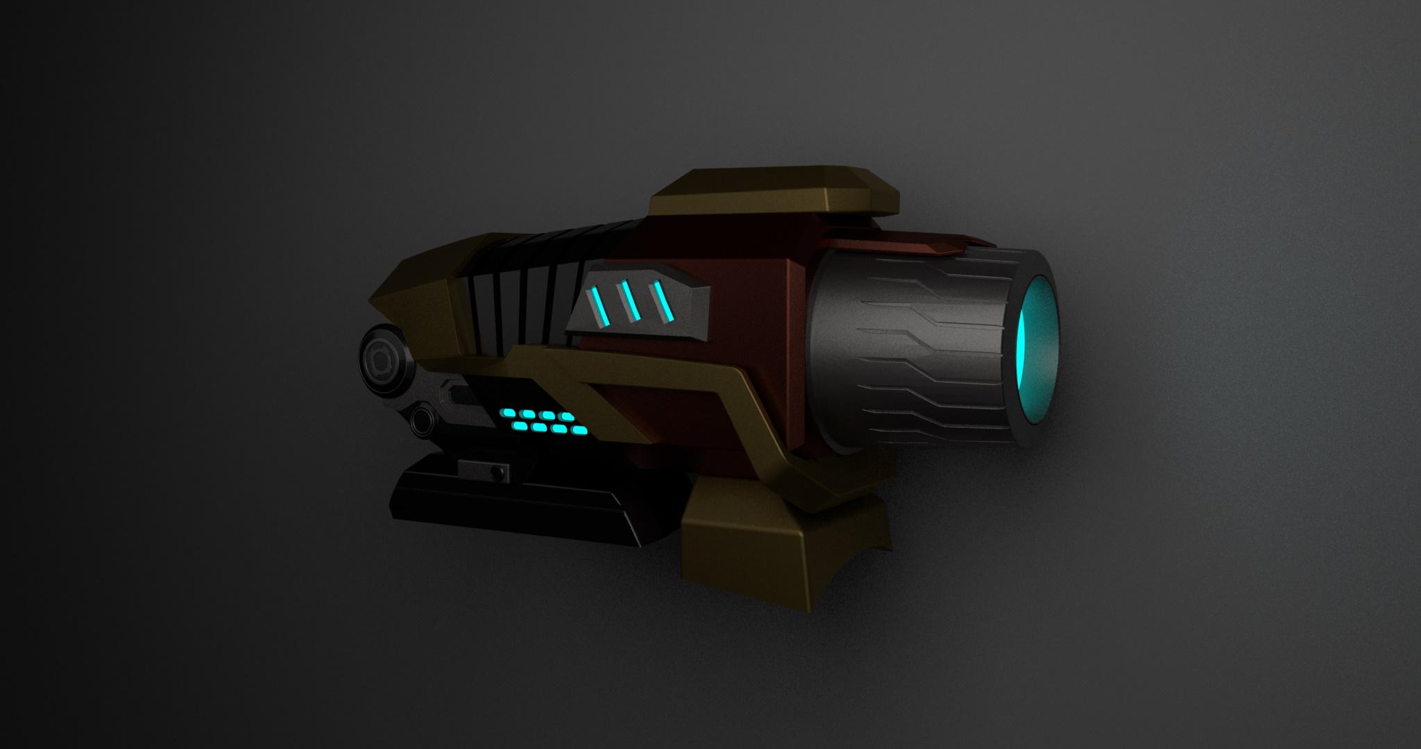 Iron Man Super Laser  - Angled front view - 3d model