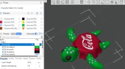 Bottle Capped Sea Turtle - Flexi Toy Animal 3d model
