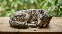 The Sombering Napping Wolf Series: #6 3d model