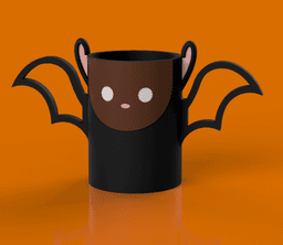 Colorful Bat Coozie 3d model