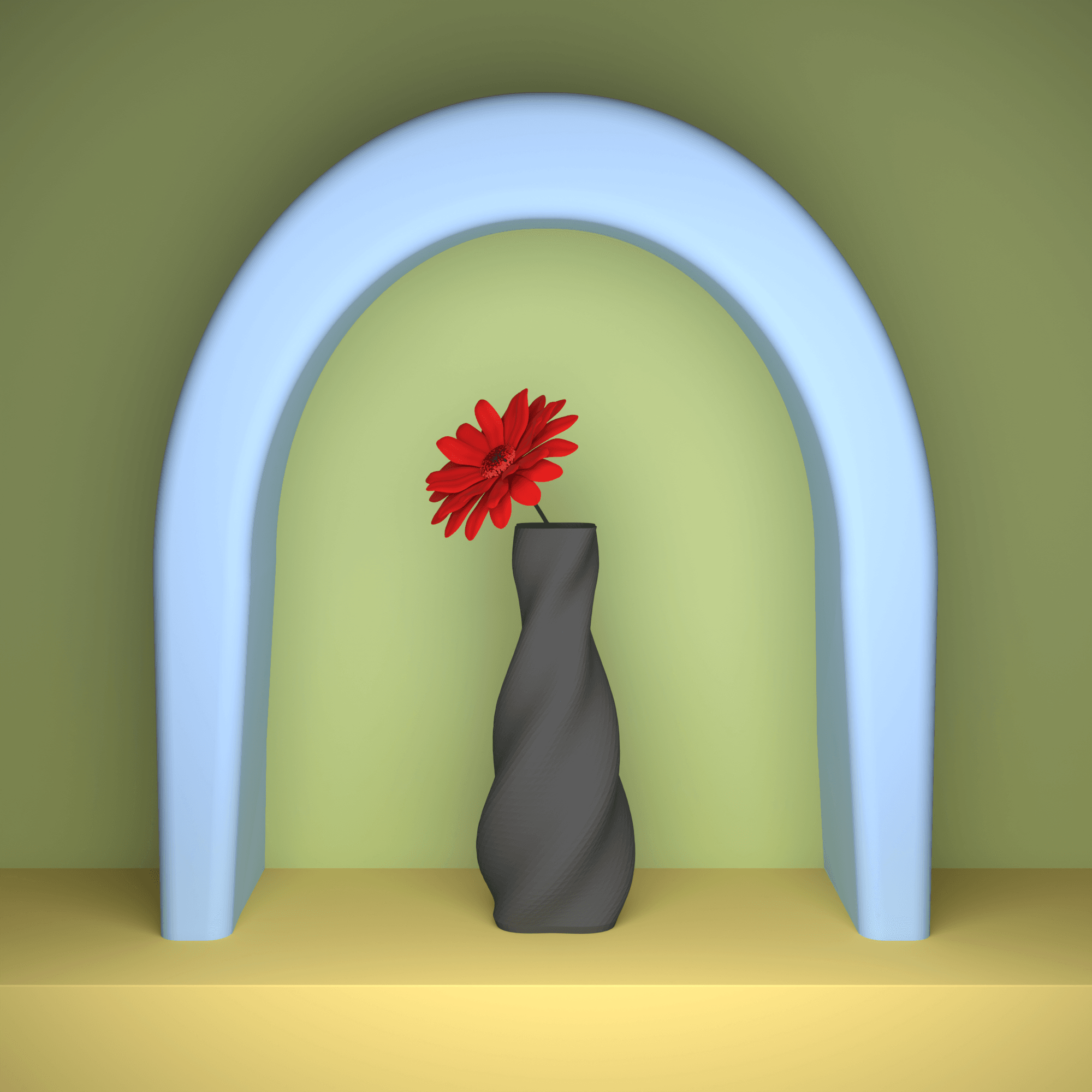Decorative vase 1 Free 3d model