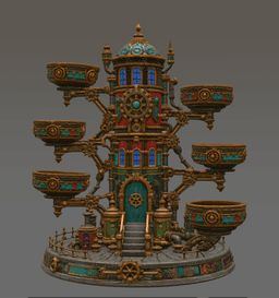 Steampunk Key & Jewelry Organizer STL File for 3D Print 3d model