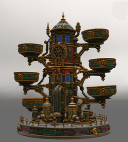 Steampunk Key & Jewelry Organizer STL File for 3D Print 3d model