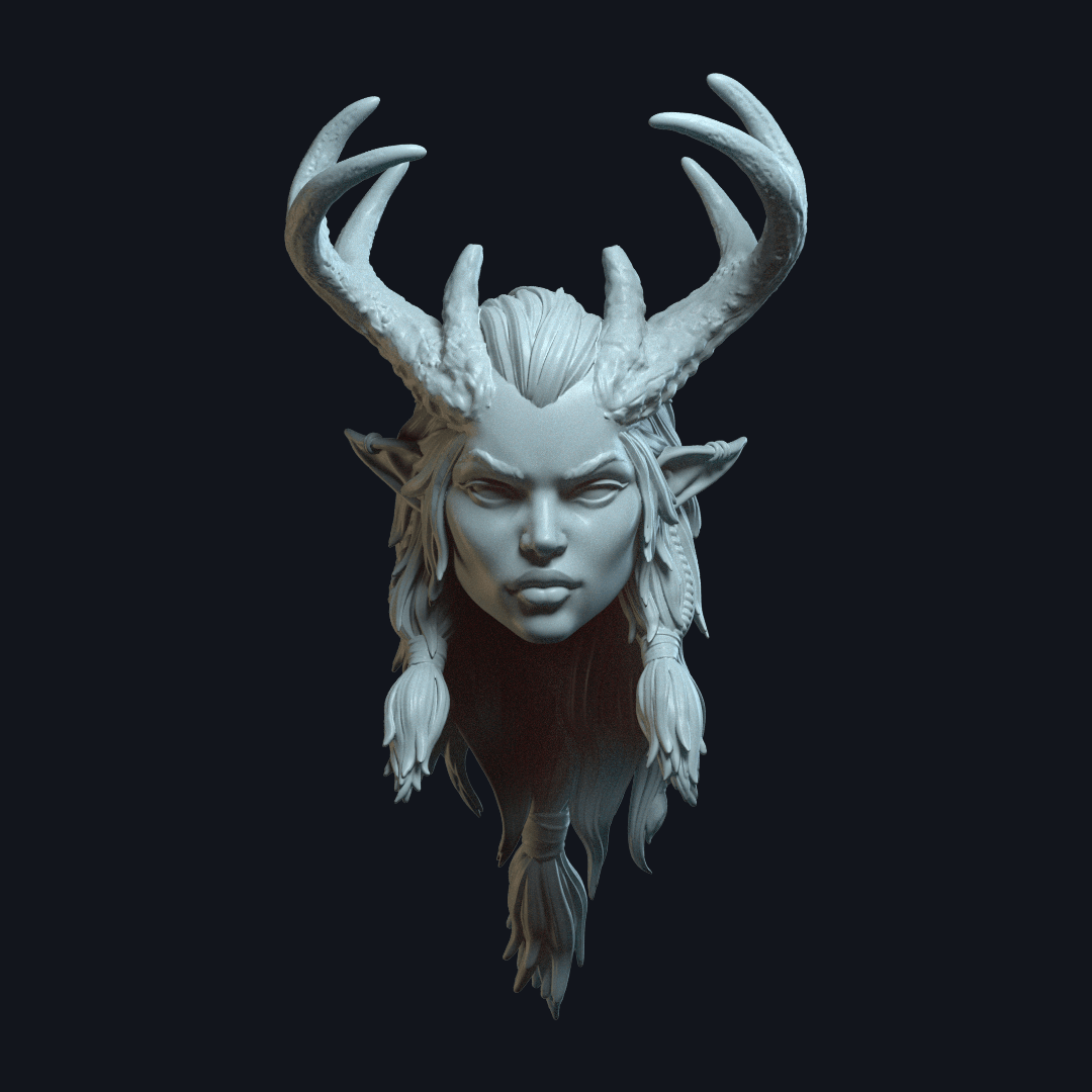 Elaria v3 Action Figure Head 3d model