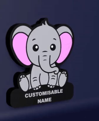 Cute Elephant – LED Strip compatible 3d model