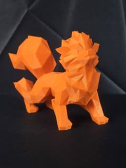 Arcanine Low Poly Pokemon 3d model