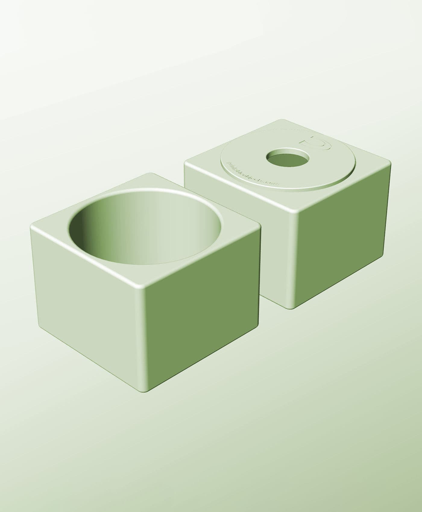 CS128-105-P Pierced container modular stackable module bin box 3d model