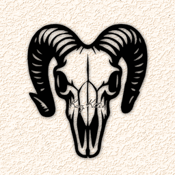 ram sheep skull wall art home decor 3d model