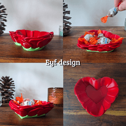 Rose Heart Bowl 3d model