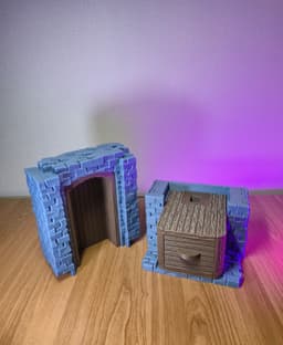 Medieval Self-Care Station with Tray and Drawer 3d model