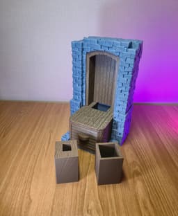 Medieval Self-Care Station with Tray and Drawer 3d model