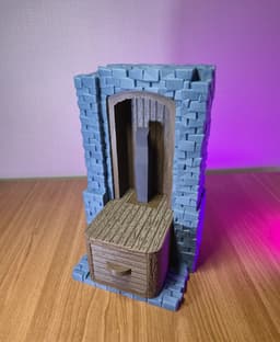 Medieval Self-Care Station with Tray and Drawer 3d model