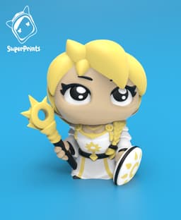 Human Cleric - Easy Multicolor FDM RPG Minis (No supports) 3d model