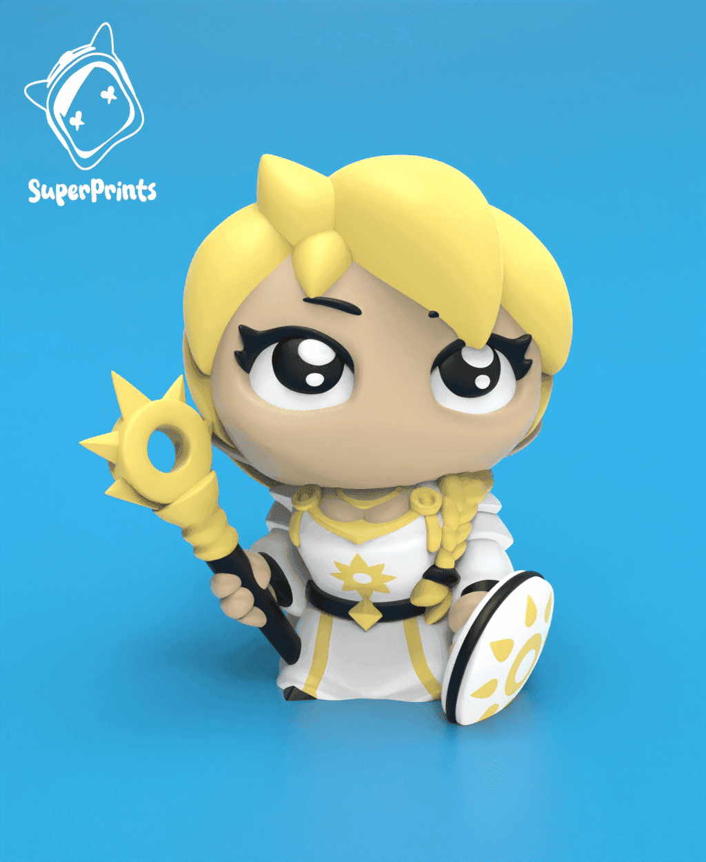 Human Cleric - Easy Multicolor FDM RPG Minis (No supports) 3d model
