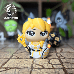 Human Cleric - Easy Multicolor FDM RPG Minis (No supports) 3d model