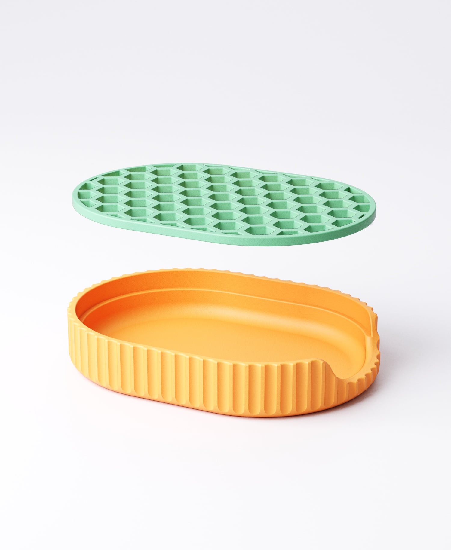 Round Soap Tray with Insert 3d model