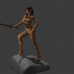 Sexy Elf Warrior v2 3d model