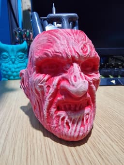 Printed at 65 percent scale in Red PLA then finished by dry sponging some acrylic paint 3d model