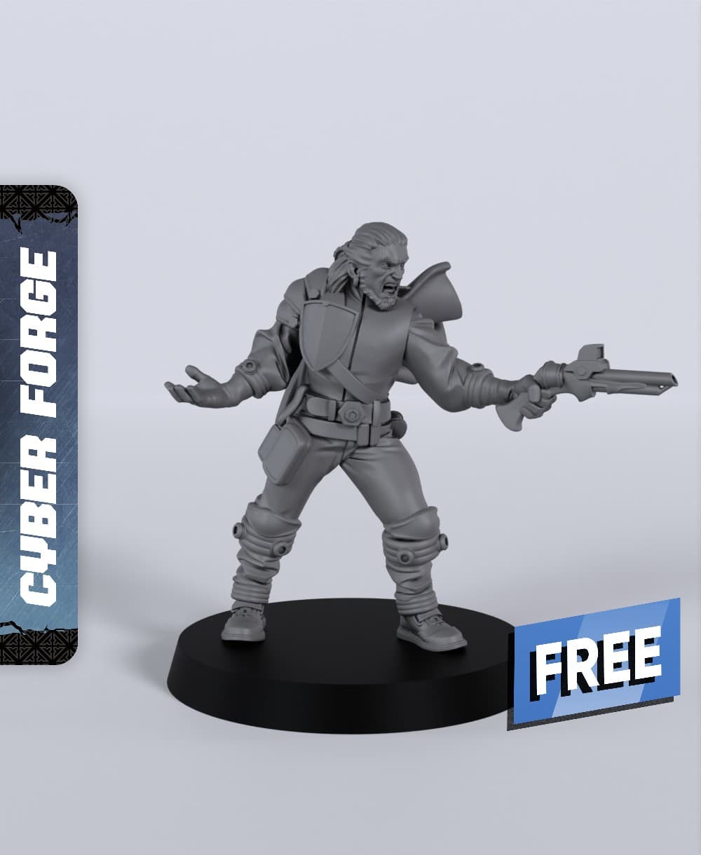 Alexius Stargazer - With Free Cyberpunk Dragon - Gift Ideas for RPG and Wargamers 3d model