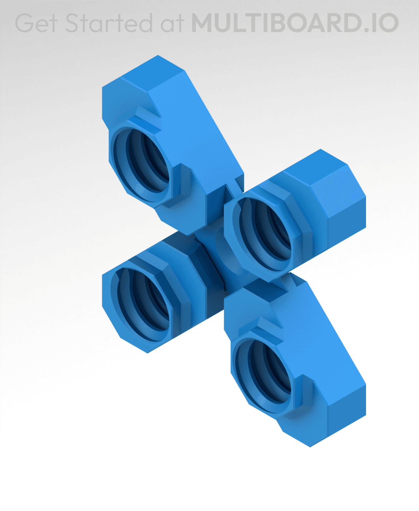 6.25 mm - Quad Bolt-Lock - ScrewOn Mount 3d model