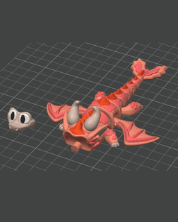 Winktail - Cute Flexi Dragon with Bonus Egg! 3d model