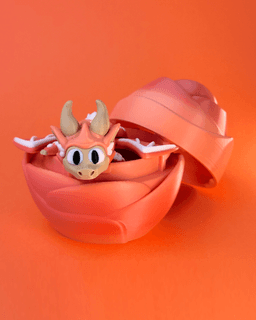 Winktail - Cute Flexi Dragon with Bonus Egg! 3d model