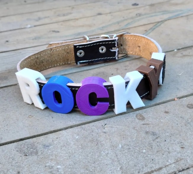 Letters for Dog Collar 3d model