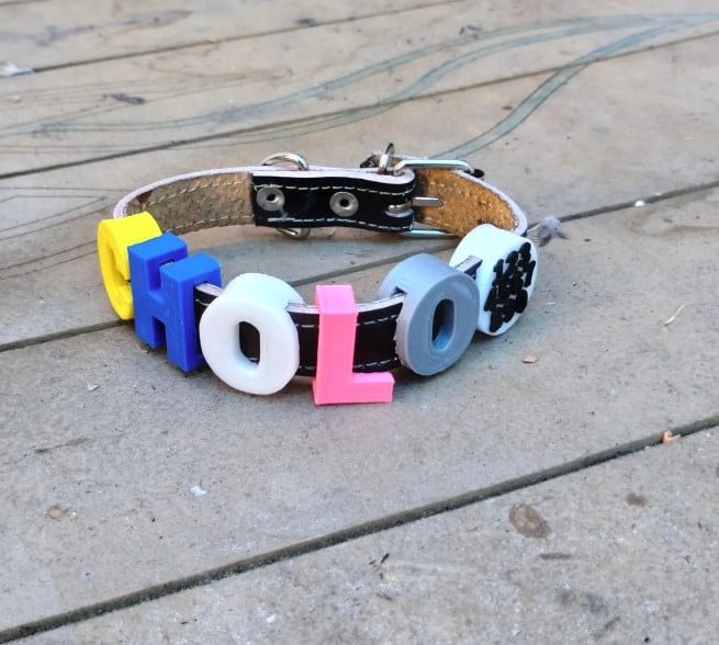 Letters for Dog Collar 3d model